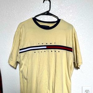 Tommy Hilfiger pale yellow label tee
